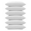 Microfiber Pillow | Set of 6 | Basic Size 41 X 61 CM | Pack of 6 (6, White, King (U.K. Standard))