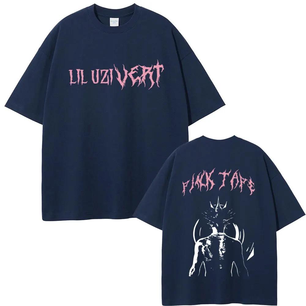 Rapper Lil Uzi Vert Pink Tape Tshirt Unisex Hiphop Fashion Loose Short Sleeve Tshirt Women Casual Vintage Fashion Tshirt