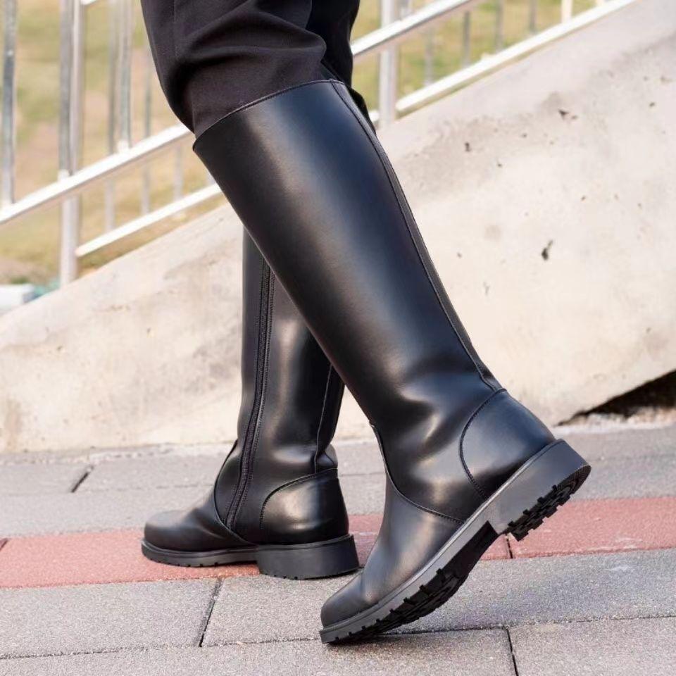 Men's and Women's High Tube Riding Boots for Knight Performances and Honor Guards