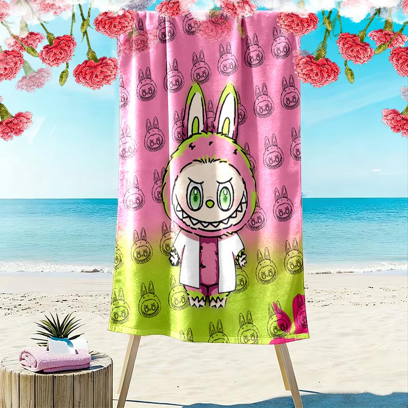 LABUBU Beach Towel Perfect for Travel, Outdoor Activities, Swimming, Camping, Hiking