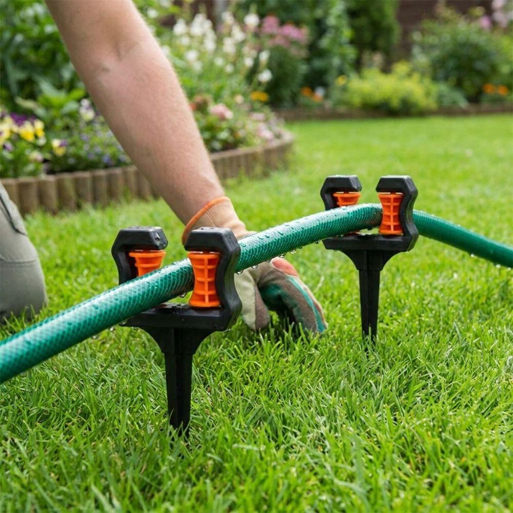 2Pcs Roller Wheel Garden Hose Guide Stake Ground Spike Lawn Hose Holder Water Pipe Guide Flower Bed