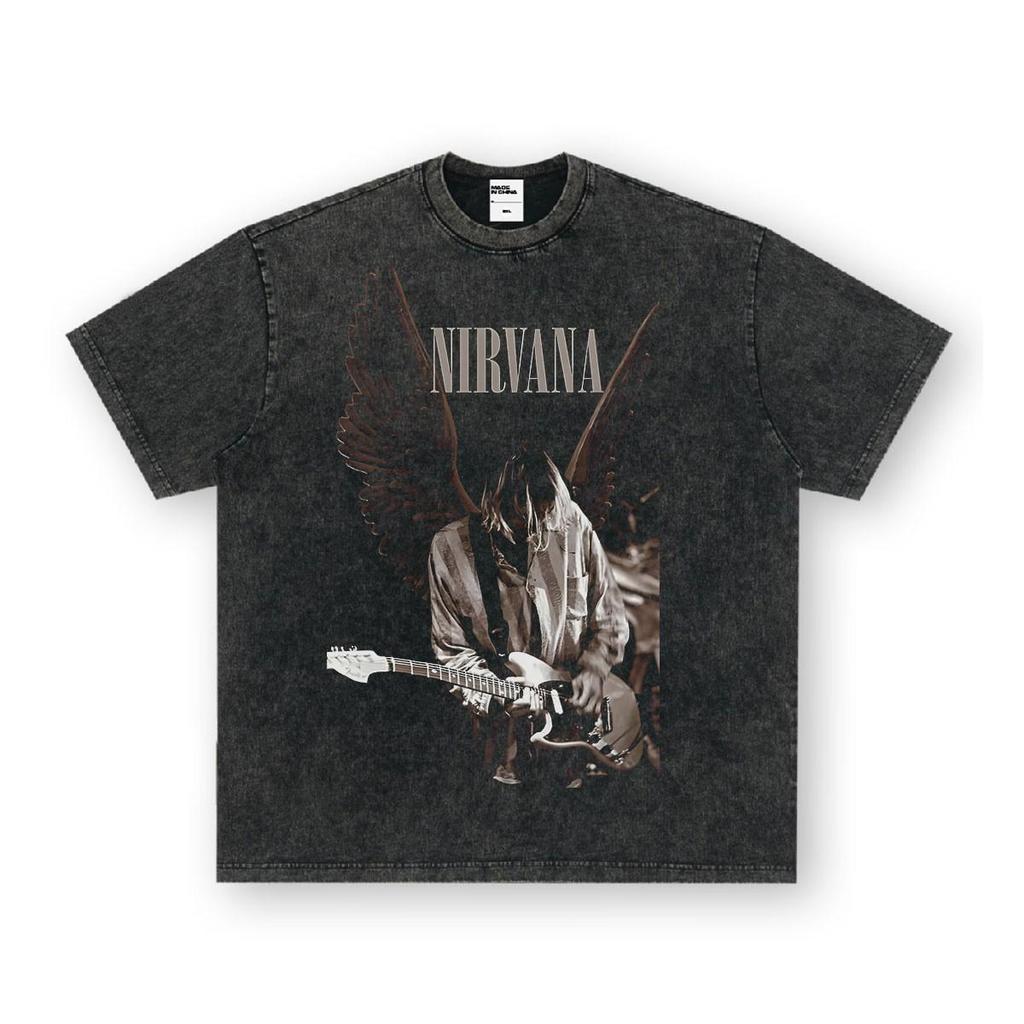 2025 Nirvana Vintage Retro Washed Long Sleeve Tee