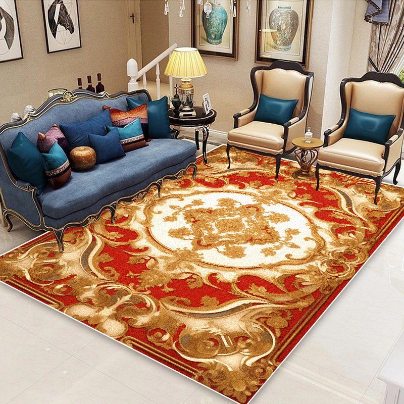 

Europe Style Decoration Carpets Living Room Retro Bedroom Decor Rug Luxury Sofa Table Beside Area Rugs Anti-slip Floor Mat 60*90cm
