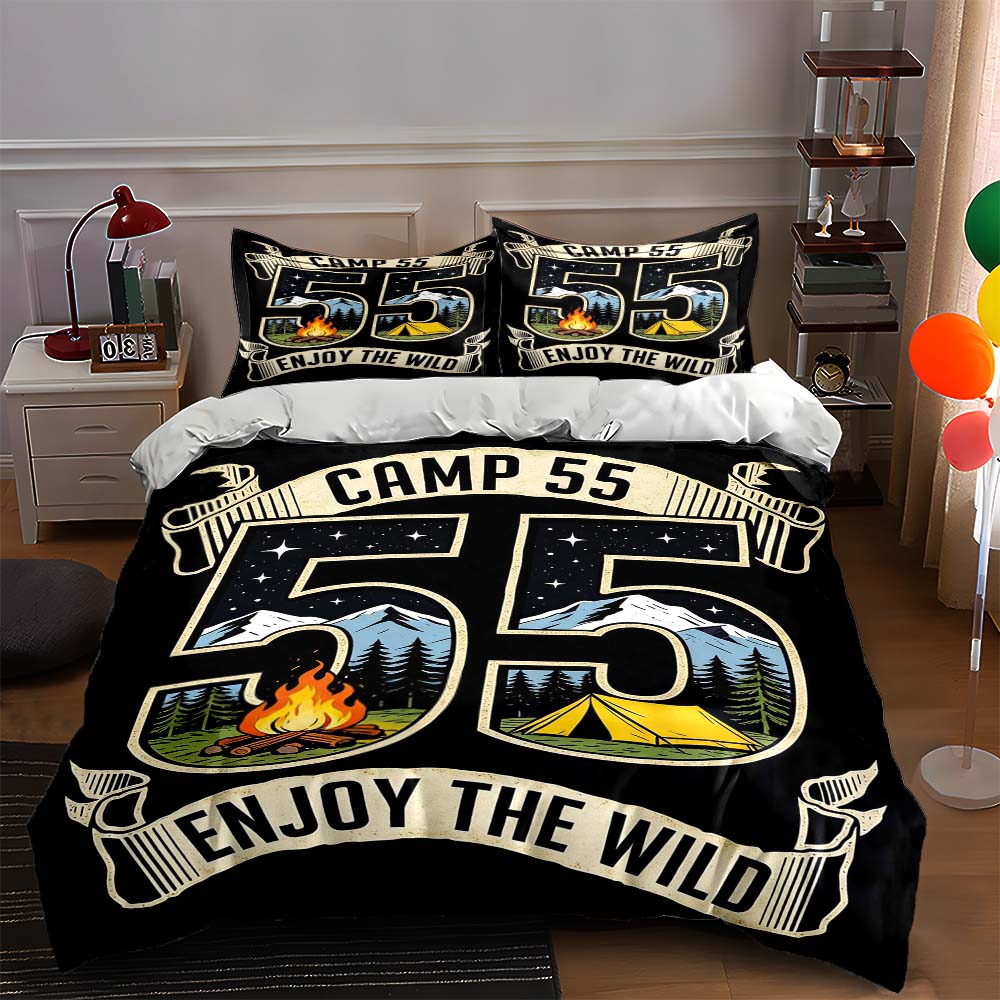 

Camping-inspired design. Bedding Duvet cover sets Duvet covers Pillowcases gifts (1 * Duvet Cover 2 * Pillowcases, without duvet insert) 135x200cm