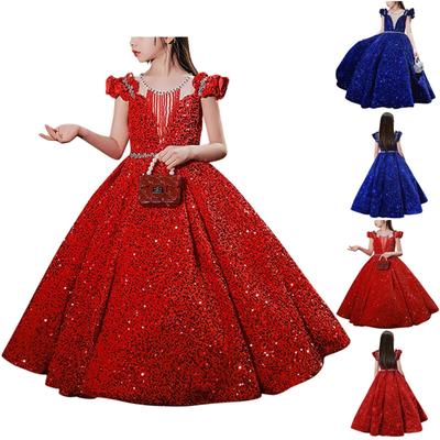 Mädchen Spitzenkleid Kurzarm Prinzessinnenkleid Party Tüllkleid Cosplay Kleidung