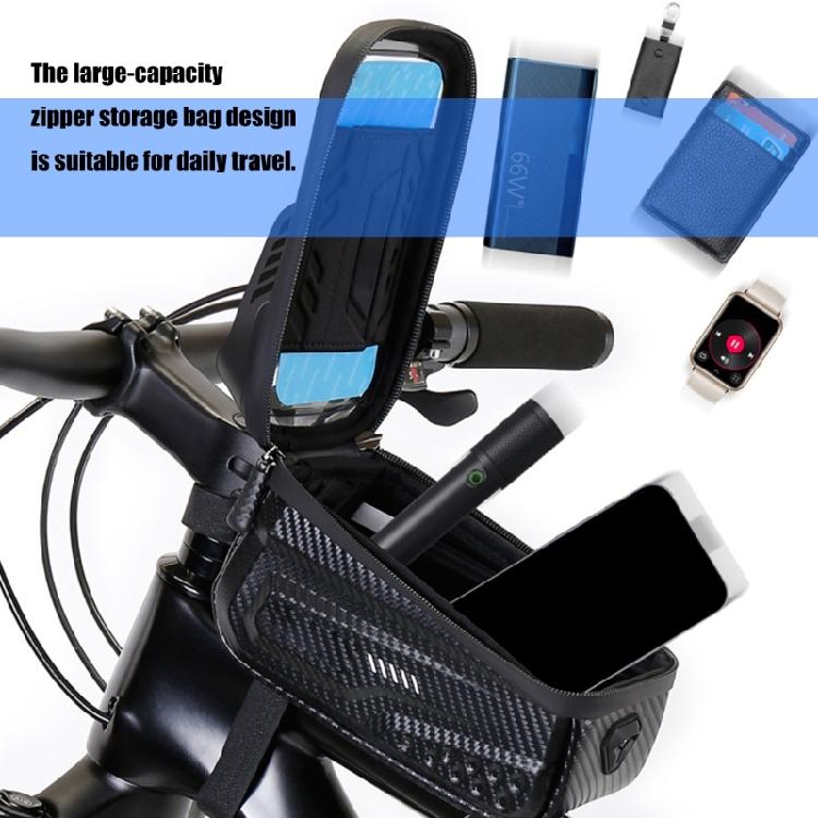 Road Bikes Front Top Tube Bag Bicycles Front Phone Holder Pouch Bicycles Storage Bag Cycling Front Top Tube Pouch