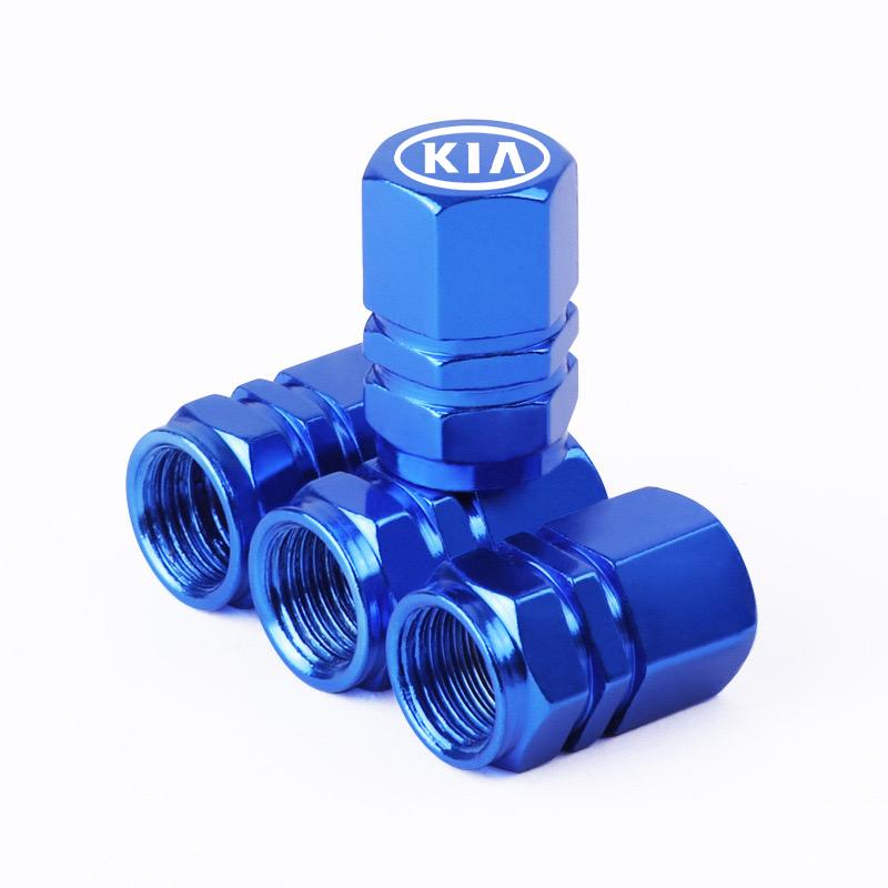4Pcs Car Tire Valve Cap Aluminum Tire Valve Stems Cap For Kia Sportage Cerato Optima K2 K3 K4 K5 Rio Picanto Soul Car Accessorie