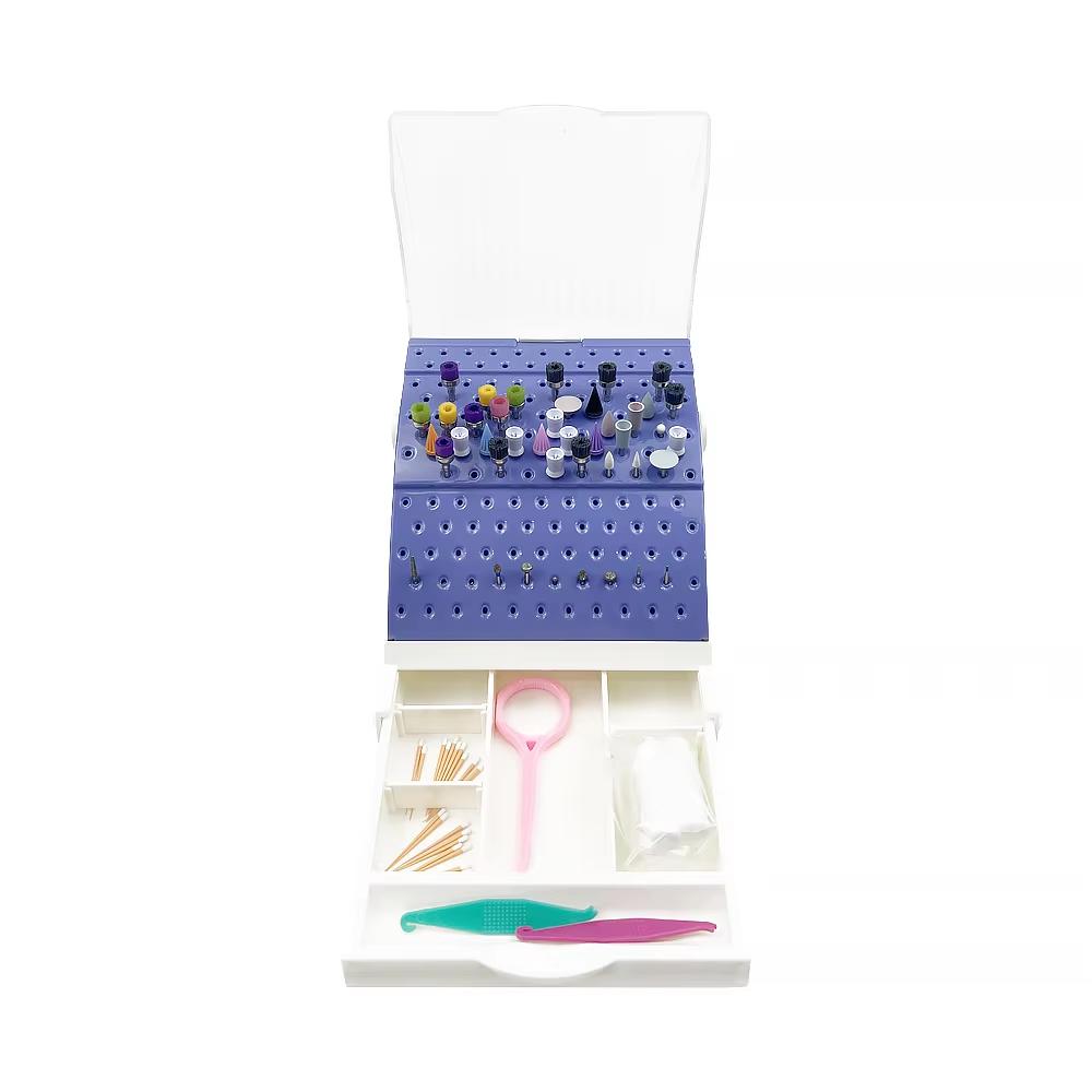 142 Holes Dental Burs Box Autoclave Sterilizer Dentist Tools Drill Case Plastic Instrument Holder Disinfection