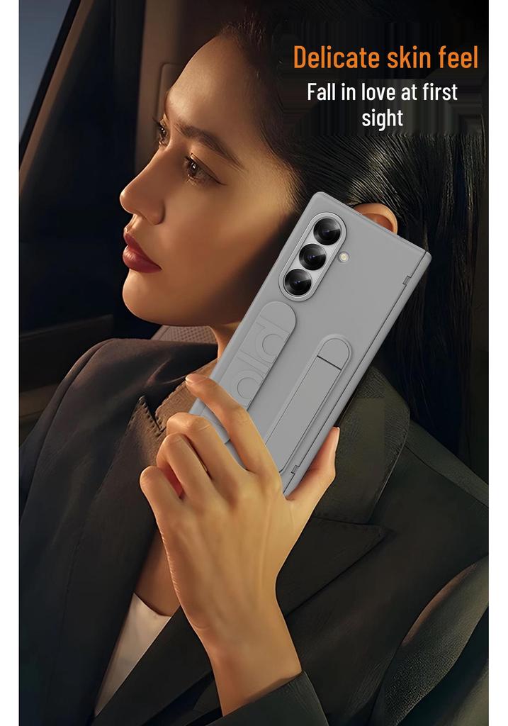 Samsung Z Fold7 Case with Hinge Bracket, Wrist Strap, Pen Slot, and Drop Protection - Compatible with Fold5/6