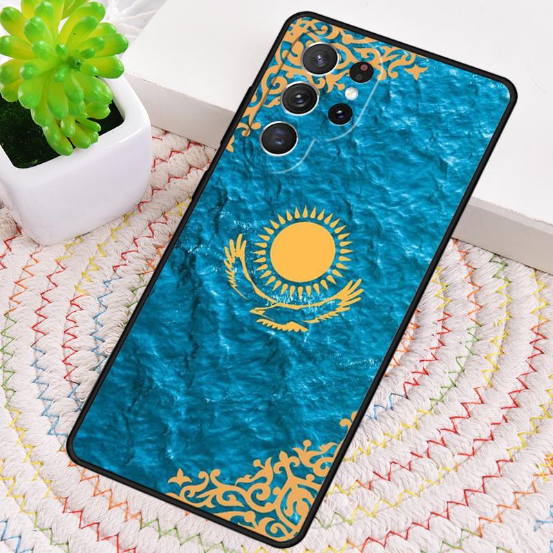 Kazakhstan Flag Silicone Phone Case For Samsung Galaxy Note 10 Pro S26 S25 S24 S23 S22 S21 Plus S25Ultra Capa Cover