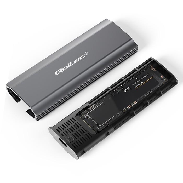Enclosure for Drive M.2 SSD, SATA, NVMe, USB C