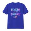 Big Sister Of The Birthday Girl Tie Dye Colorful Bday Party T Shirt Vintage Versatile Breathable Stretched Fashion