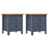 Day and Night - Day and Night Hill Nightstands 2 Units Gray Pine Wood 46x35x49.5 Cm