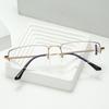Metal Half-Frame Anti-Blue Men'S Reading Glasses Plain Reading Glasses Women'S Ultra-Light Elderly Reading Glasses
