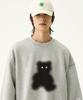 GRAVER [Unisex] Dot Silhouette Bare Sweatshirt_Gray
