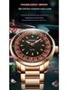 Men's Trendy Luminous Waterproof Quartz Watch with Leather Strap