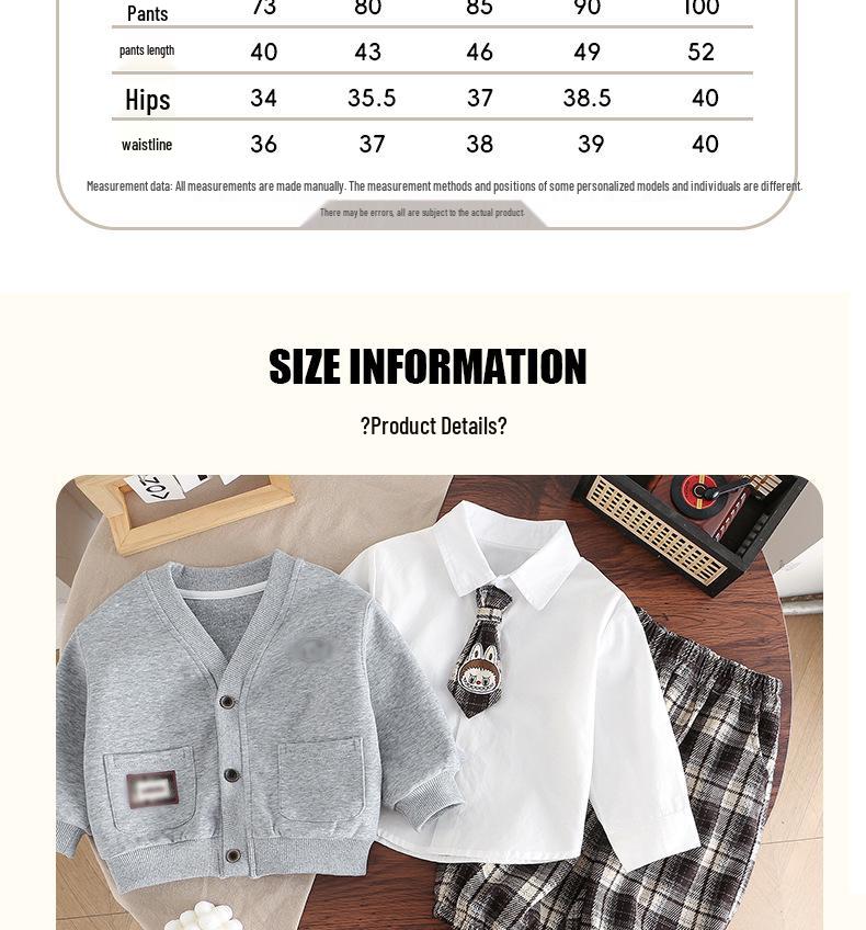 2025 Autumn/Winter Kids' Three-Piece Back-to-School Cardigan Set