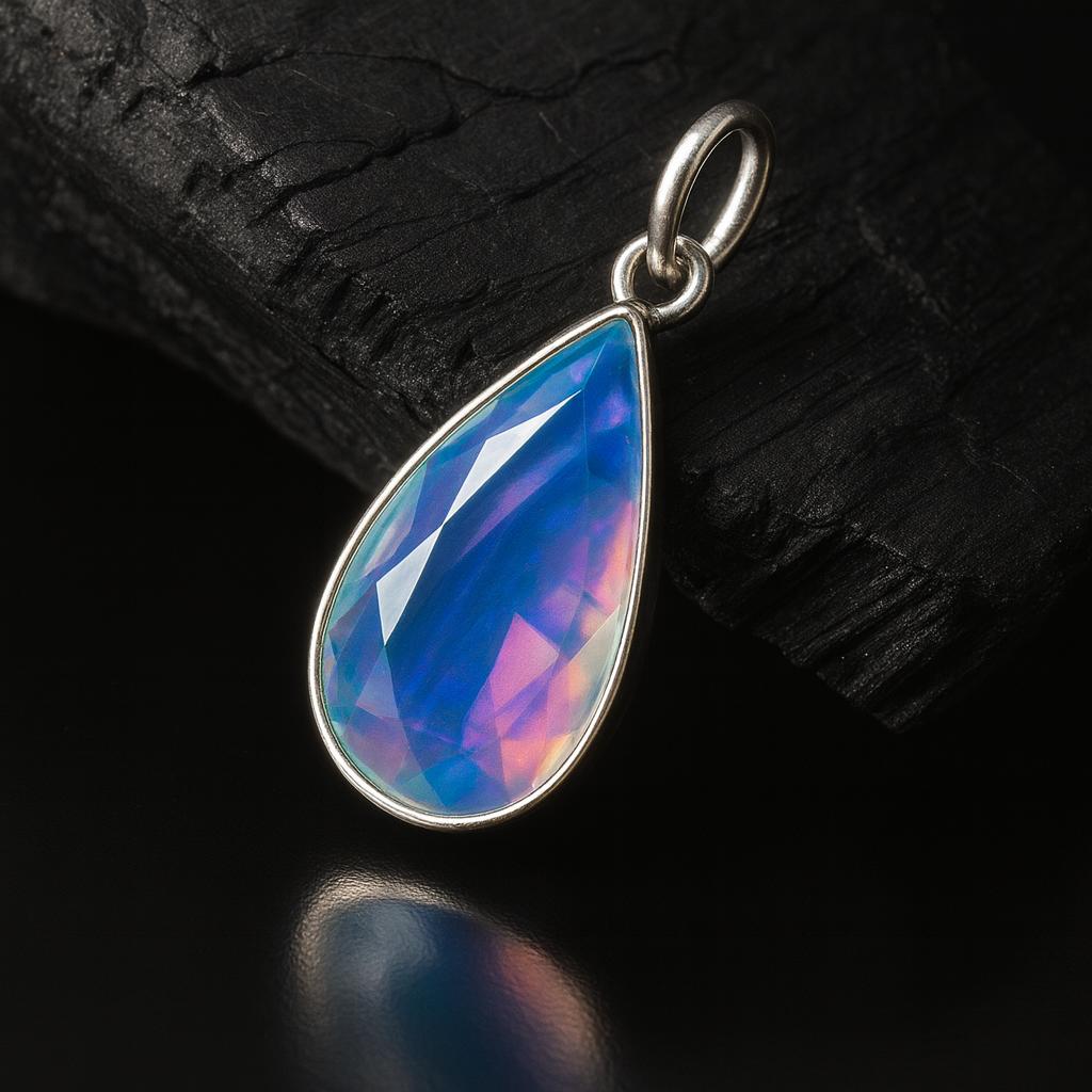 19.65 Ct Certified Natural Australian Opal 925 Sterling Silver Pendant Best Gift