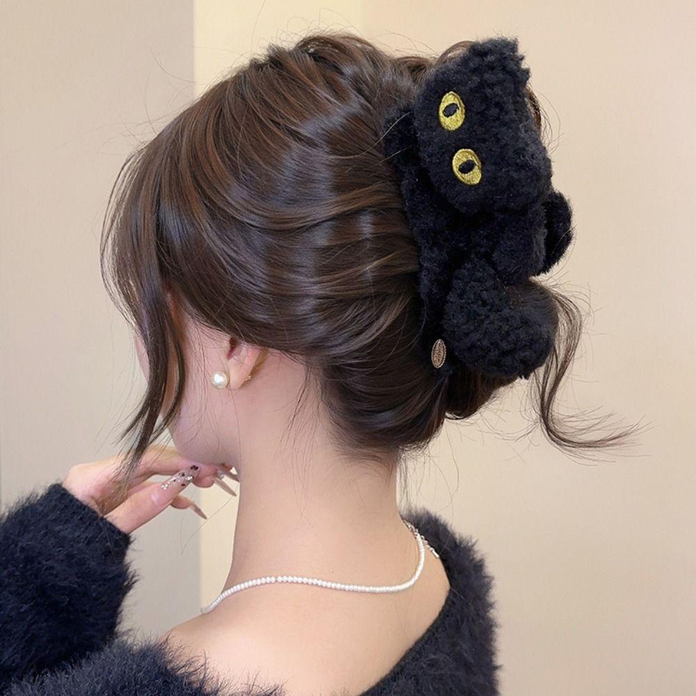 Cute Cat Hair Clip kitten Cute Hairpin Creative Plush Hair Claw Girl