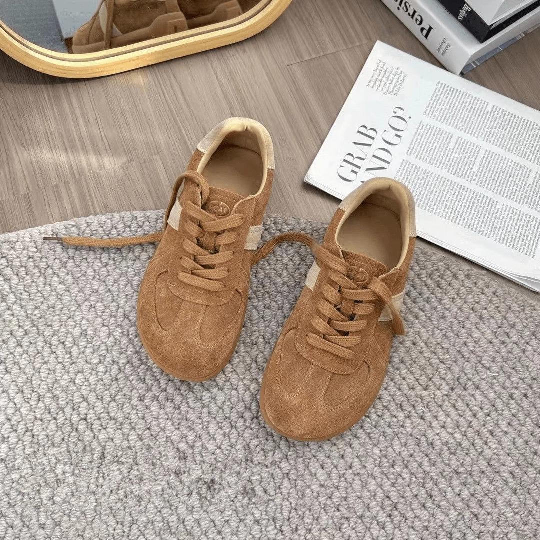 

Women s shoes 2025 new fashion versatile casual retro soft sole niche trend German training shoes casual shoes retro trend 35