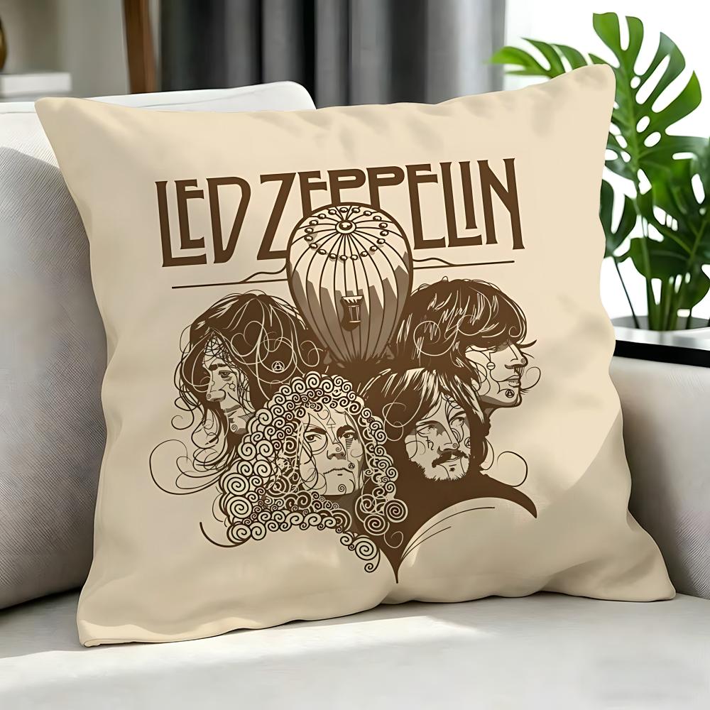 Classic Led Zeppelin Cushion Cover Cushion Cover Set 4Pcs 50X50 45X45 40X40 Pillowcase Decorative Sofa Home Decor