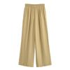 European Chic Old-Money Style Summer Two-Piece: Short-Sleeve Shirt & Wide-Leg Pants for Women