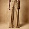 Women's High Waist Striped Wide Leg Pants Retro Casual
