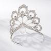 Head Accessories Crystal Pearl Headband Round Pearl Crown Jewelry Headpiece  Miss Universe