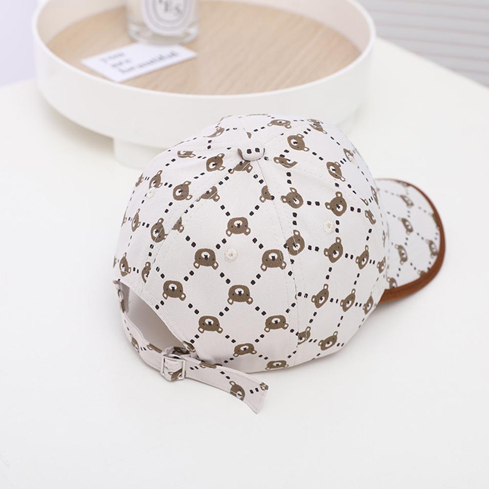 Outdoor Children Caps Cartoon Little Bear Embroidered Words Baseball Cap Boys Girls Mesh Summer Hats For Kids 3-8 Years