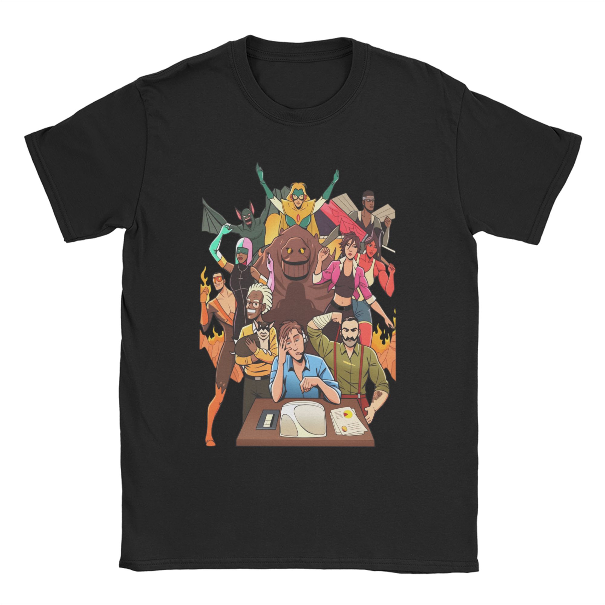 

Men T-Shirt Dispatch Game Vintage Cotton Tees Short Sleeve T Shirts Crew Neck Clothes Plus Size 5XL різнокольоровий
