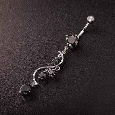 Mode Smykker Navle Piercing Ring Super Sexet Skinnende Kubisk Zirkonia Vedhæng Bikini Dekoration Tilbehør