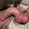 XXL Realistic Dual Density Silicone Dildo, Thick Large Diameter Skin Feel Penis Toy with Strong Suction Cup, Includes Storage Bag