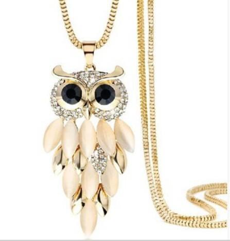 Long Owl Sweater Chain Women'S European And American Necklace High-End Pendant 9080