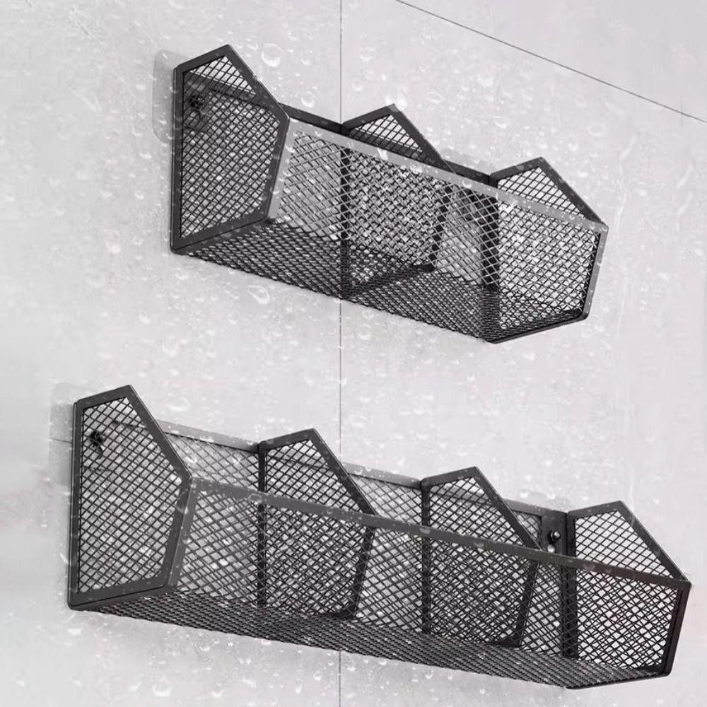Wall Mounted Vegetable Fruit Storage Rack Large Capacity Garlic Ginger Hanging Basket  Bathroom