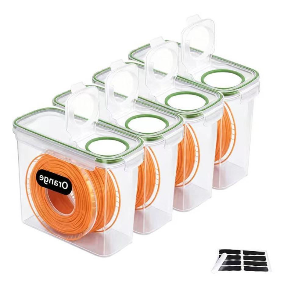 4Pcs Dustproof 3D Printing Filament Storage Box Moisture Proof Filament Organizer Household