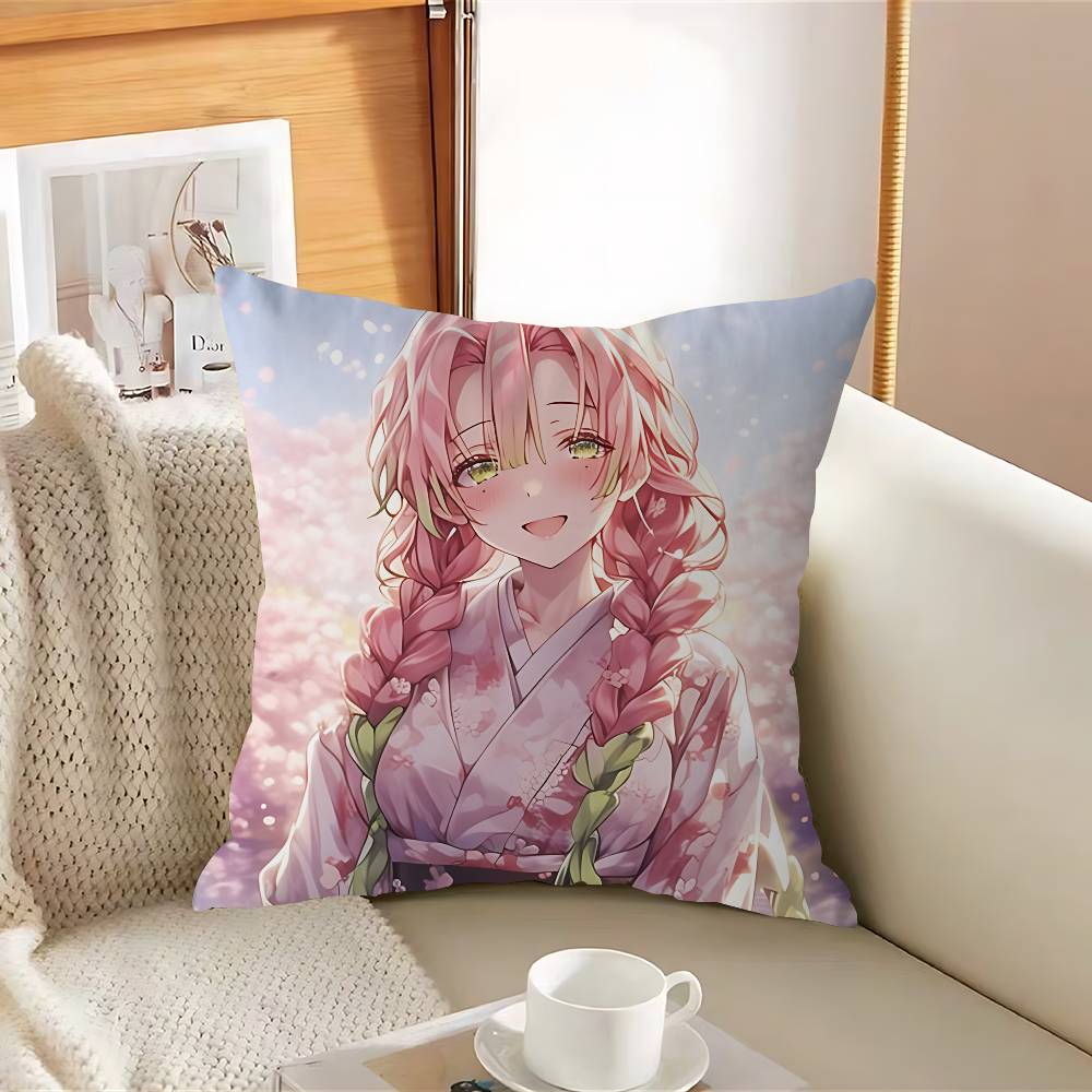 DemonS Slayer KanrojiS Mitsuri Pillow Case Removable Washable Cushion Cover – All-Season Soft Linen