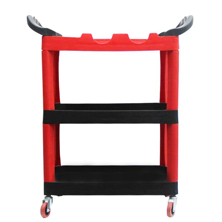 Portable Three-Layer Tool Cart for Car Detailing and Hair Salons
