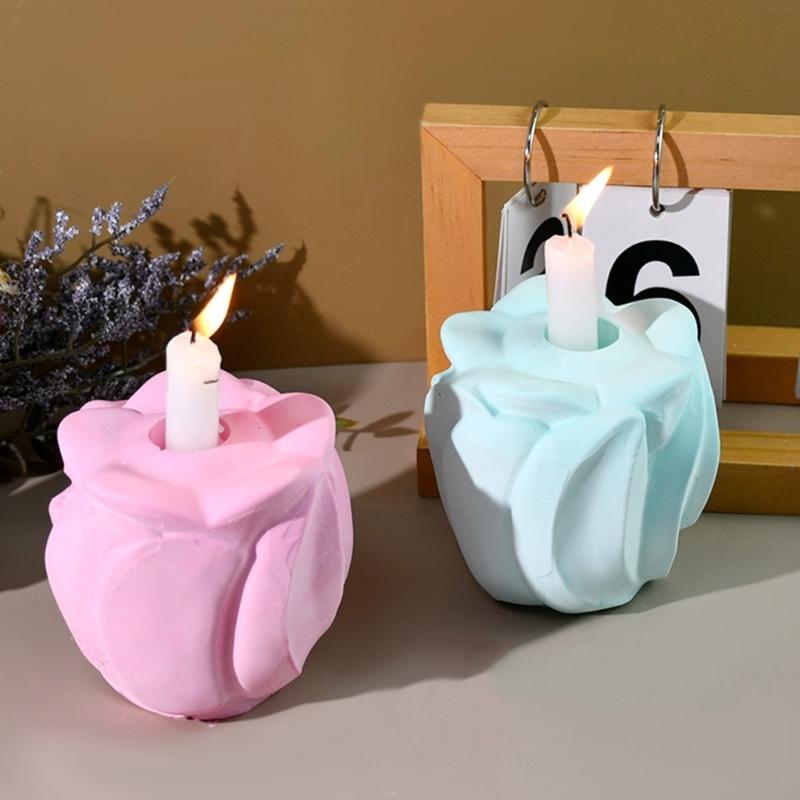 Multipurpose Flower Candle Stand Sturdy Silicone Plaster Mold for Elegant Home Decoration Wedding and Festive Occasions