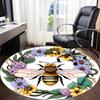 1pc Bee Wreath Chair Carpet for Office Non-Slip, Machine Washable Rug for Office, Room - Holiday Decor, Machine Made yy251029127