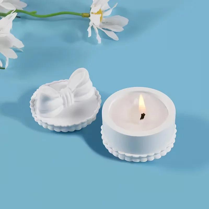 A Top Quality Creative Storage Box Silicone Mold DIY Crystal UV Epoxy Resin Bowknot Storage Box Molds Gift Box Jewelry Making