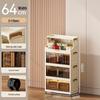 Foldable Dustproof Multi-Layer Storage Cabinet for Kitchen & Living Room