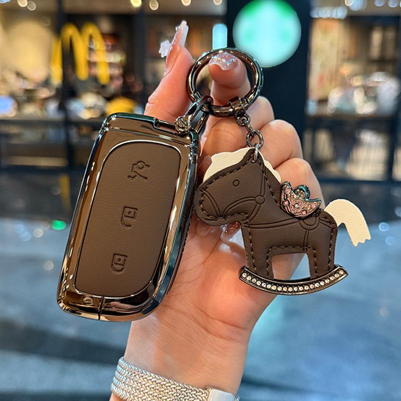 Lynk & Co 900 Leder Metall Schlüsseletui für 2025 Modell Z10 Fernbedienung