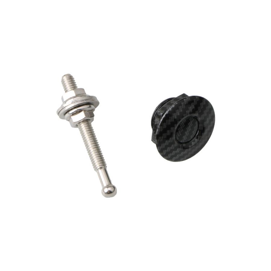 4x 3D Carbon Fiber Color Car Push Button Hood Quick Release Pins Bonnet Lock Clip Bumper Latch