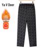 Yalu Women's High-Waisted Fleece-Lined Straight Leg Pants for Seniors