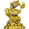 Aris & Juno Brass Dragon of Prosperity Feng Shui Statue – Chinese Wealth & Good Luck Figurine for Entryway, Home Office Desk or Shelf Decor, Gift