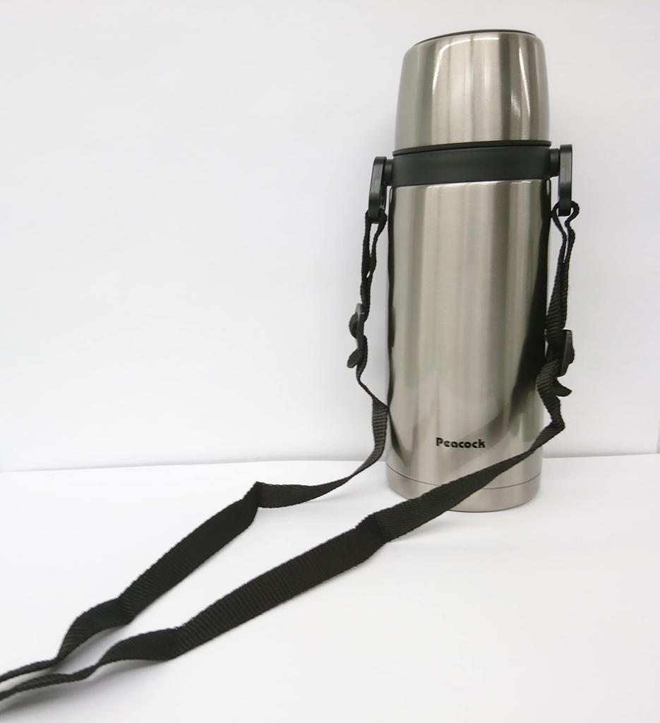 The-peacock Thermos Industry (The-peacock) Peacock Stainless Steel Water Bottle, Cup Type, 760ml, Silver, ASJ-81XA