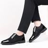 Herren glänzende Lederschuhe spitz lässig Business Herrenschuhe Lackschuhe Herren einer