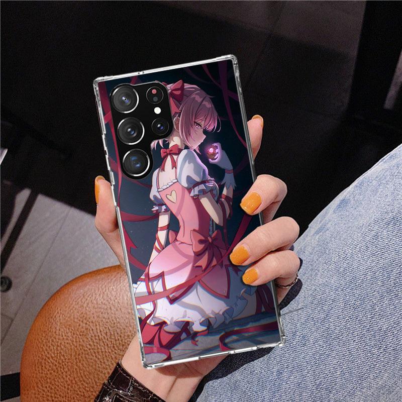 Madoka Magica Anime Phnoe Case for Samsung Galaxy S26 S25 Edge S23 S24 Ultra S22 Plus S21 S20 FE Unique Cover Soft Coque Galaxy