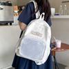 Solid Color Pockets Itabag Large Capacity Korean Style School Bag Jk Transparent Backpack  Kids