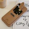 For iPhone 14 Pro Max Case with Card Slots Litchi Texture Leather+PET Phone Cover